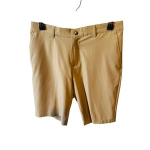 Adidas Golf Shorts Mens 34‎ Beige Flat Front Performance Lightweight